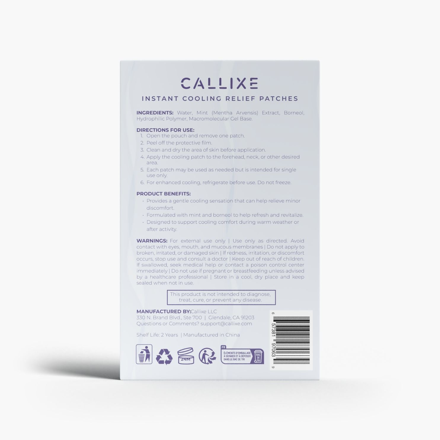 Callixe Cooling Therapy Patches
